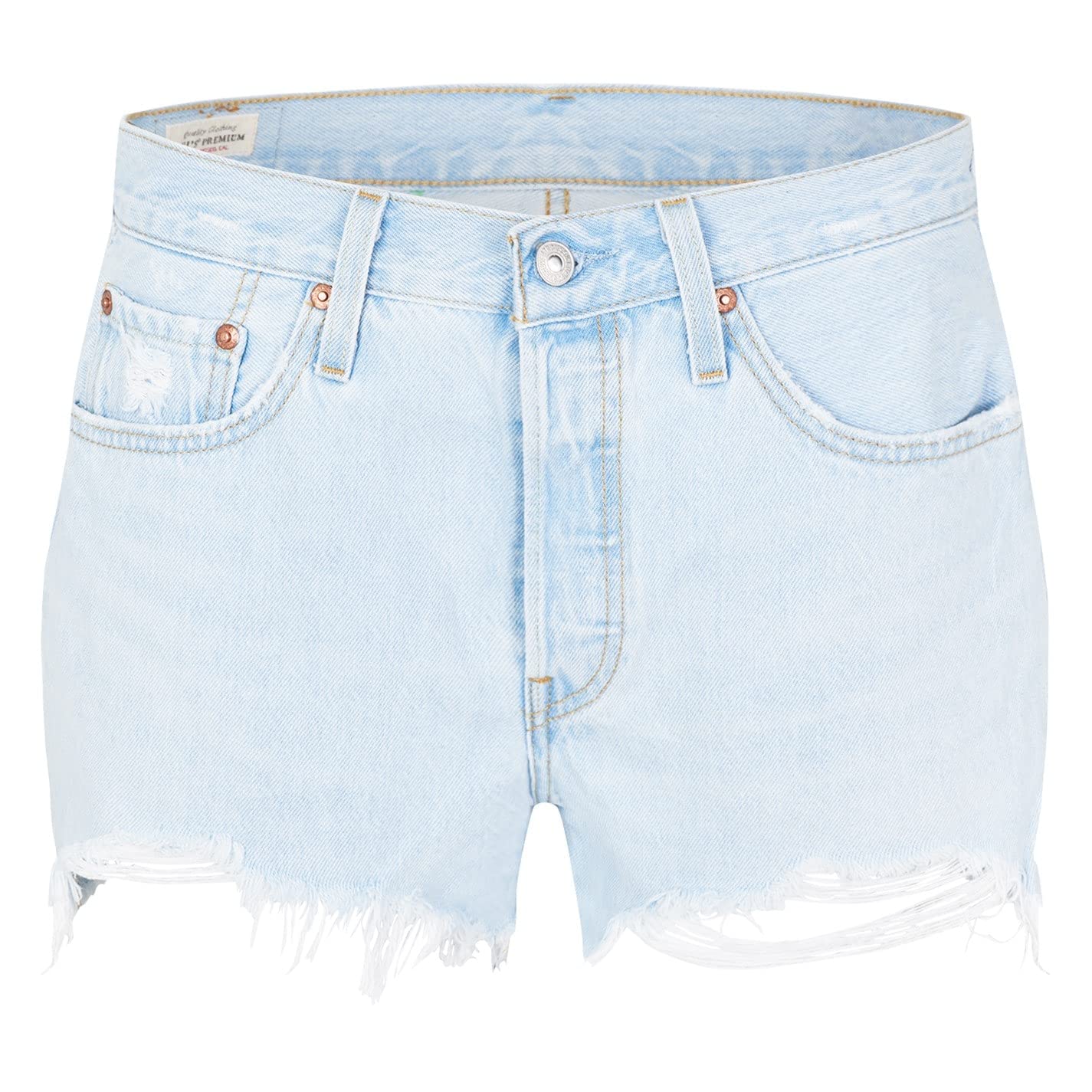 Levi's Women's 501 Original Denim Shorts, Light Indigo, 29W Short