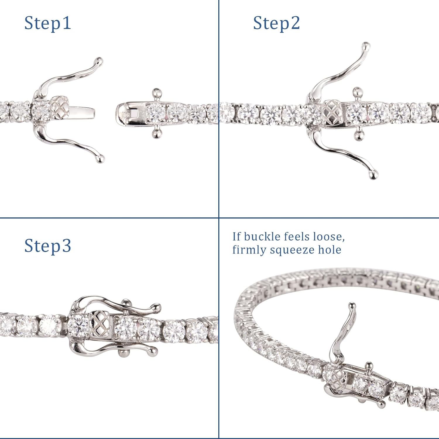 4.0mm Tennis Necklace For Women, 18K White Gold Plated 5A Round Cubic Zirconia Classic Tennis Necklaces 18-inch for Her, Jewelry Gift for Wedding Anniversary Birthday - Image 6