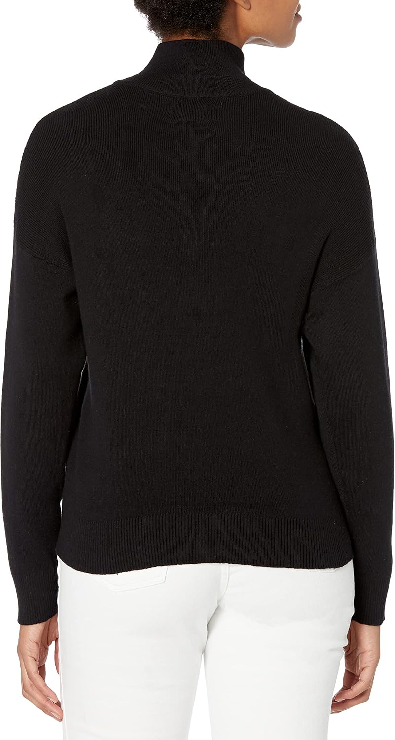 Monrow Women's HT1062-Half Zip Sweater 