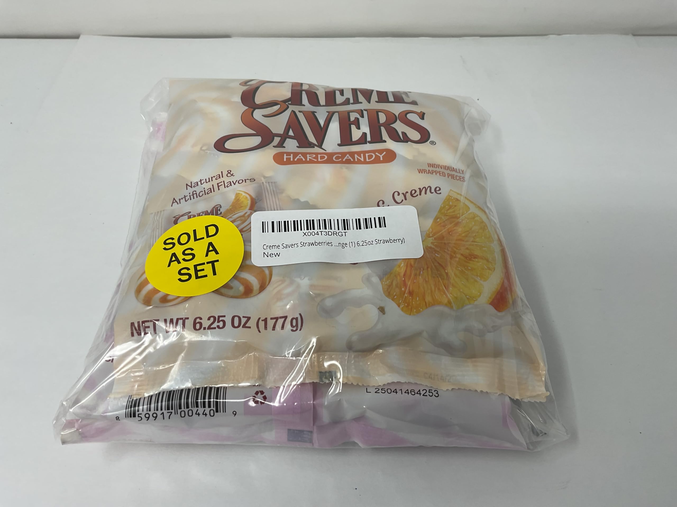 Creme Savers Strawberries and Creme Orange and Creme Hard Candy 6 25oz Two Pack Taste of Fresh Strawberries — view 5