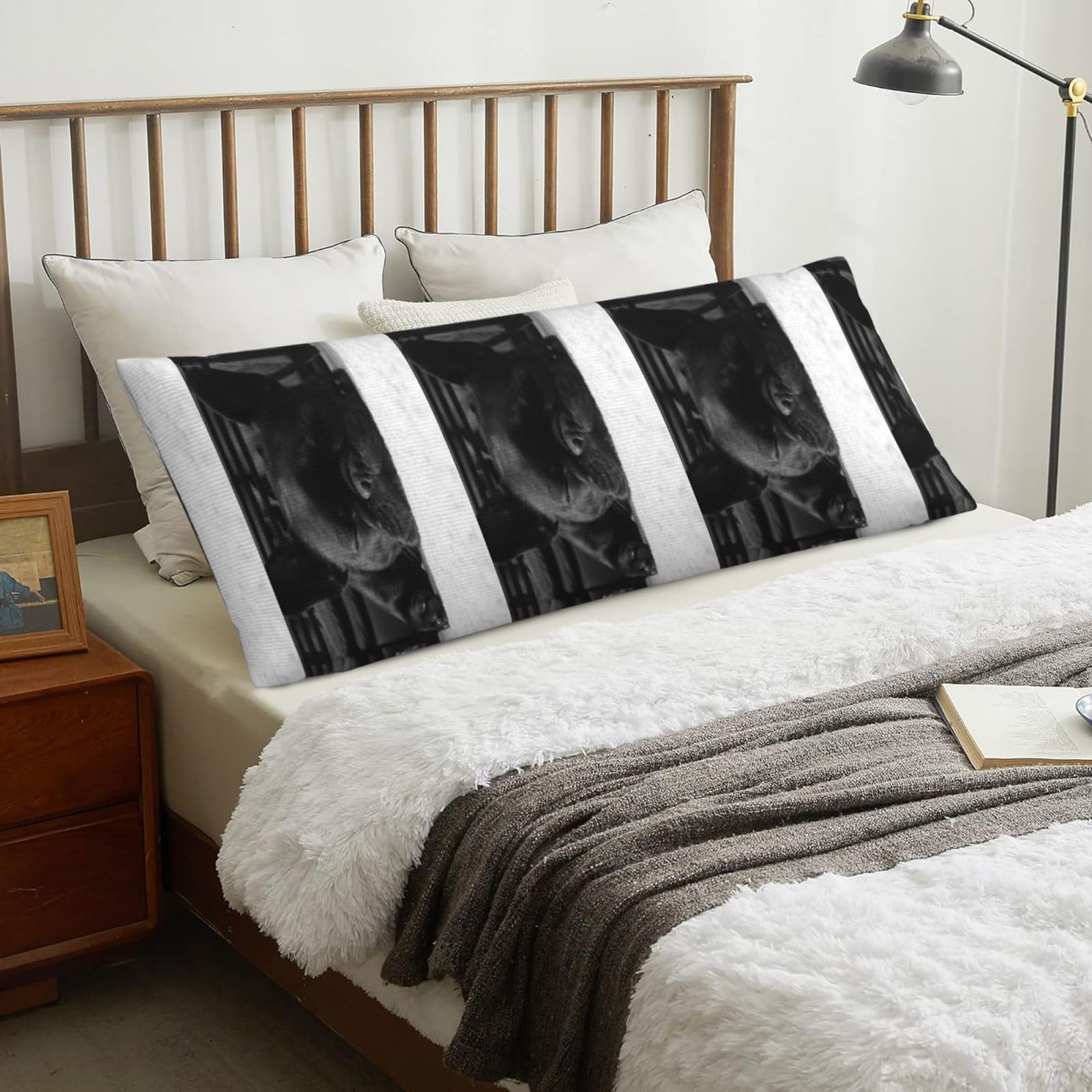 French Bulldog, Body Pillow Cover with Zipper,Long Body Pillowcase 20 x 60 in