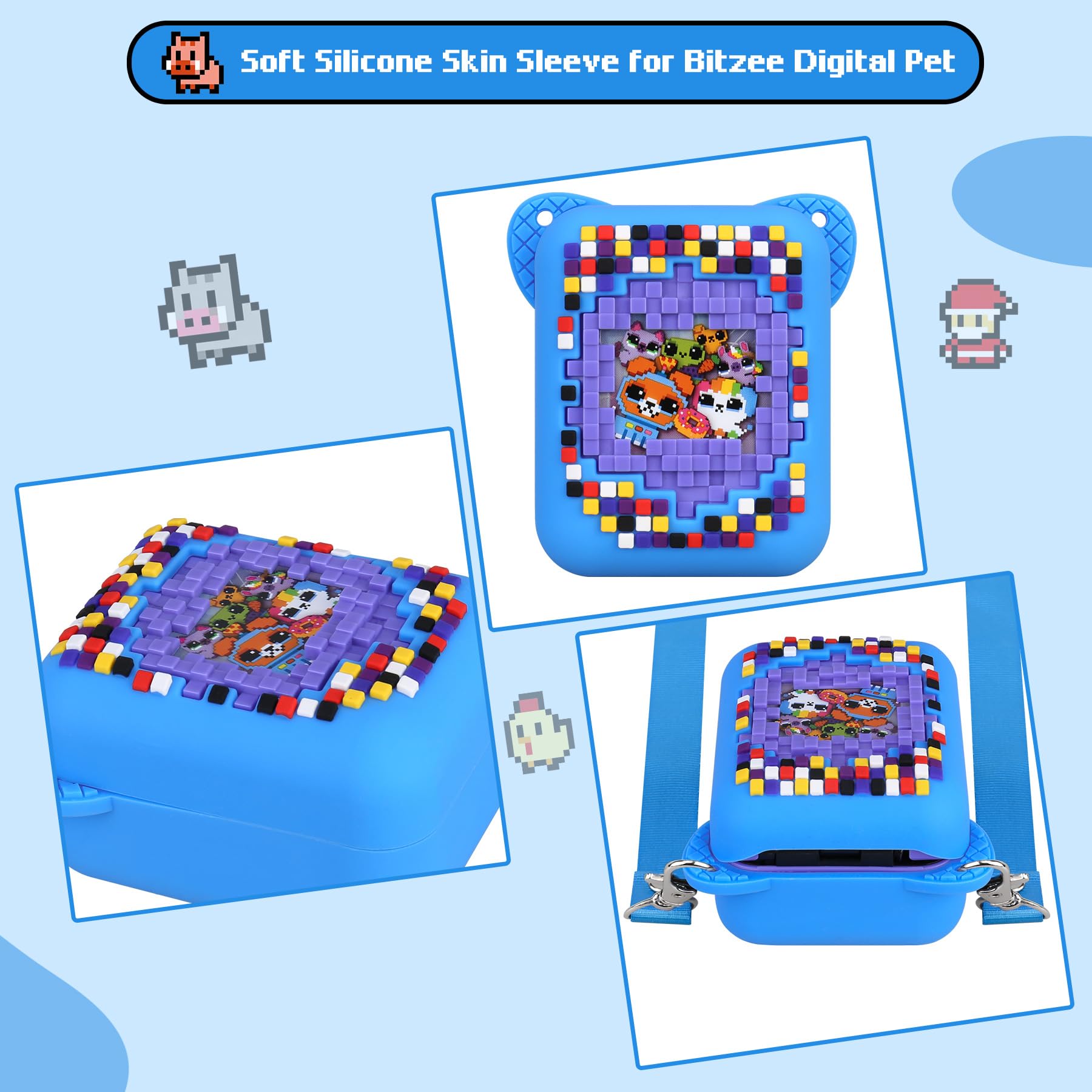 BOVKE Silicone Cover Case for Bitzee Interactive Toy Digital Pet with 15 Animals Inside - Image 3