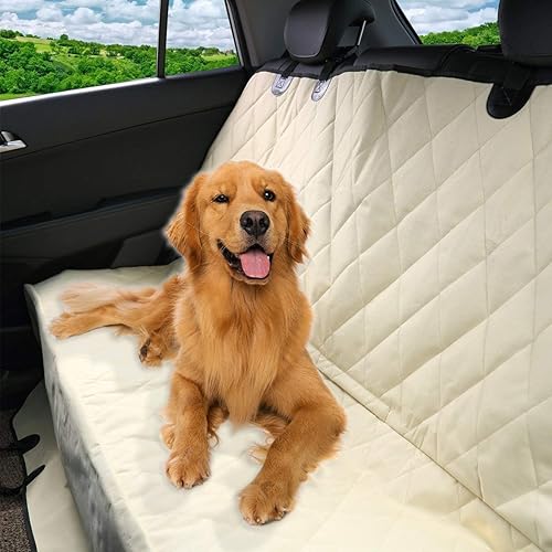 Miniatura 1 de Pet Magasin Funda de asiento de coche para mascotas, resistente al agua, a prueba de arañazos, antideslizante, estilo hamaca y protector de asiento