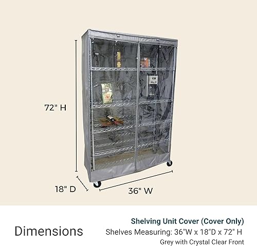 Miniatura 3 de Funda para unidad de estantería para almacenamiento, en tamaños múltiples, 2 tipos disponibles, Poliéster & Mezcla de poliéster