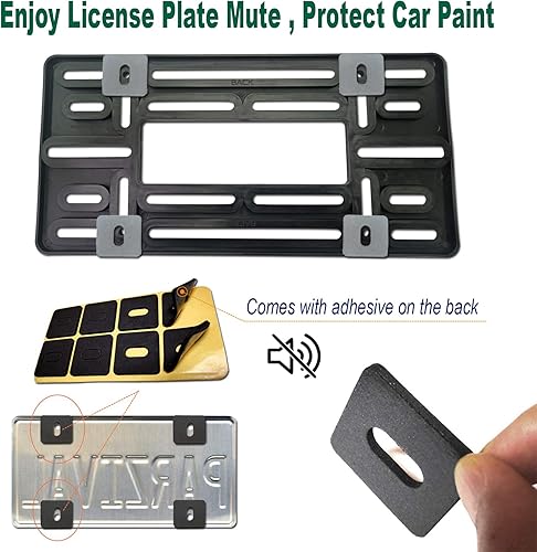 Miniatura 7 de BGMVFK Kit de montaje de placa de matrícula delantera adaptador universal de soporte de placa de matrícula para parachoques delantero y marco de