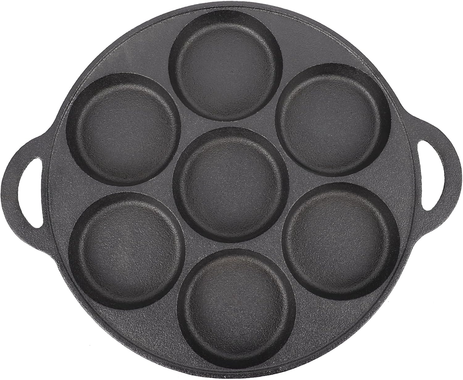 PRETYZOOM Pancake Griddle Pan Non Stick Iron Egg Pan Easy to Clean Ergonomic Design