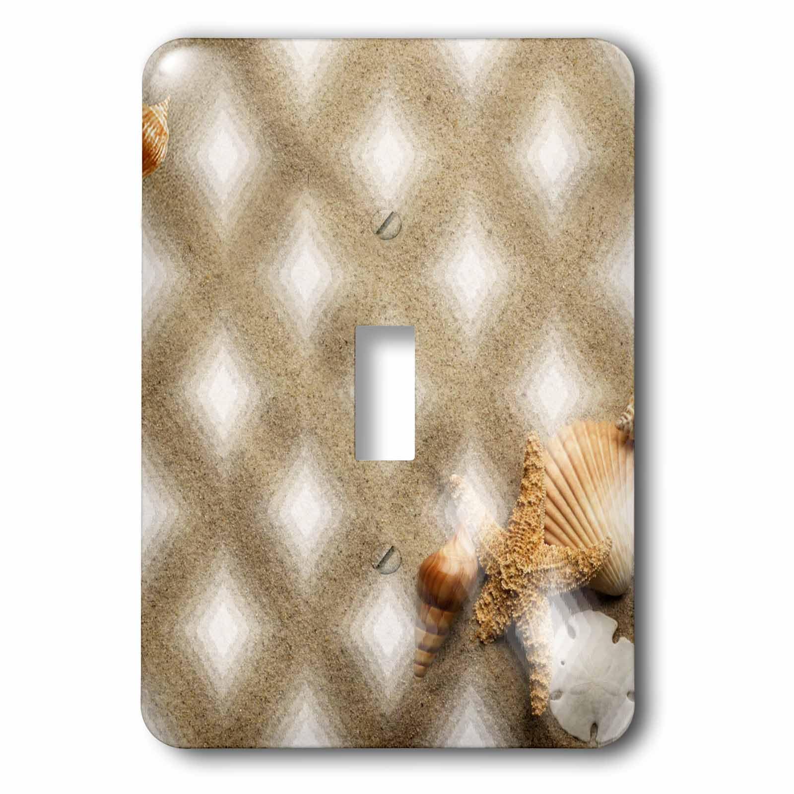 Interrupteur à bascule unique motif Ikat 3dRose lsp_60911_1 pour decoration salon