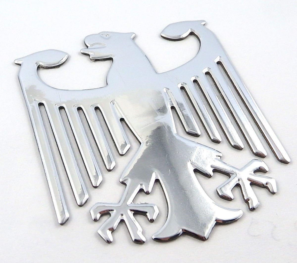 German Eagle Chrome Finish Decal Emblem 3D Sticker car Bike 2.5" Flexible