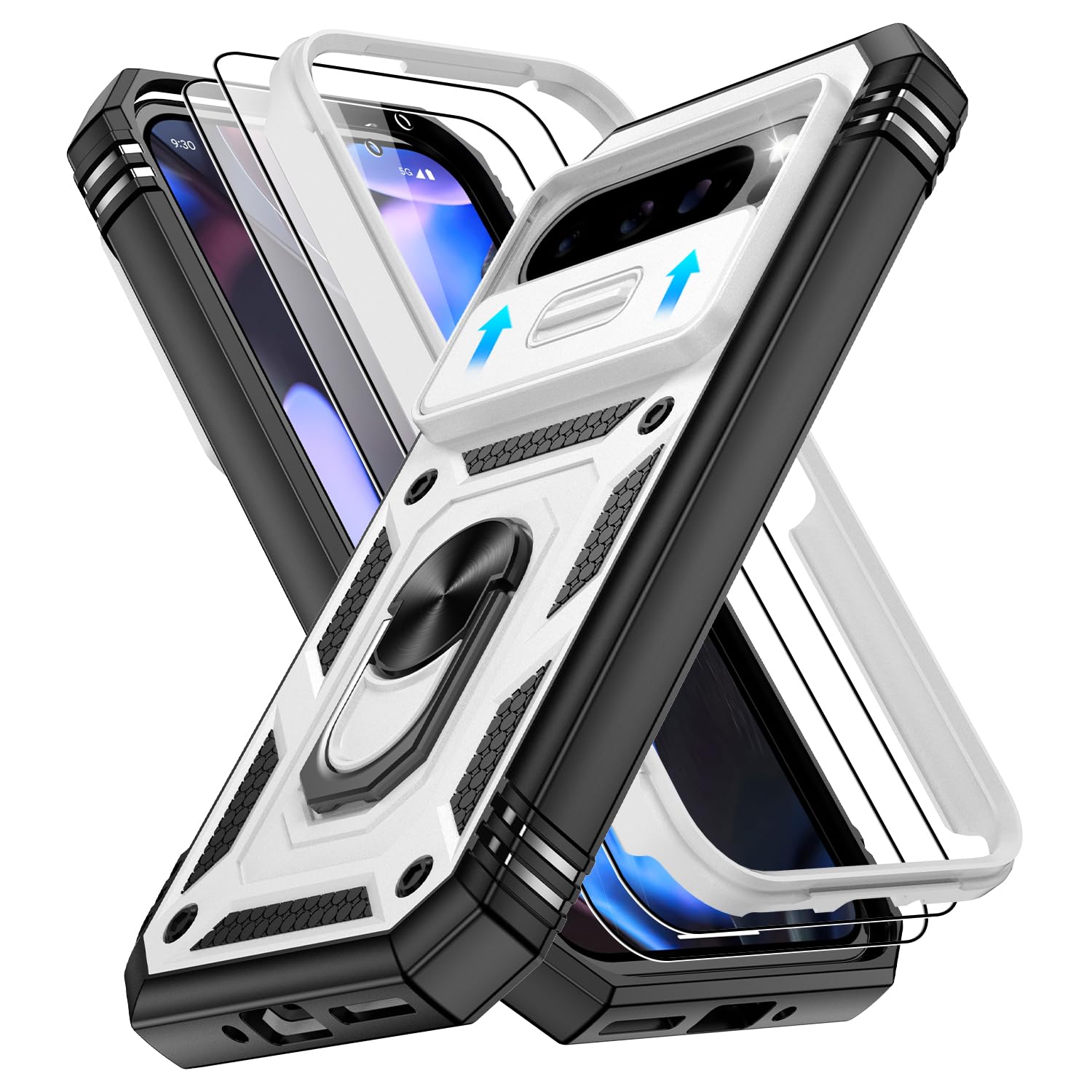Coque Pixel 9 Pro bague intégrée pour éviter les chutes accidentelles - 8