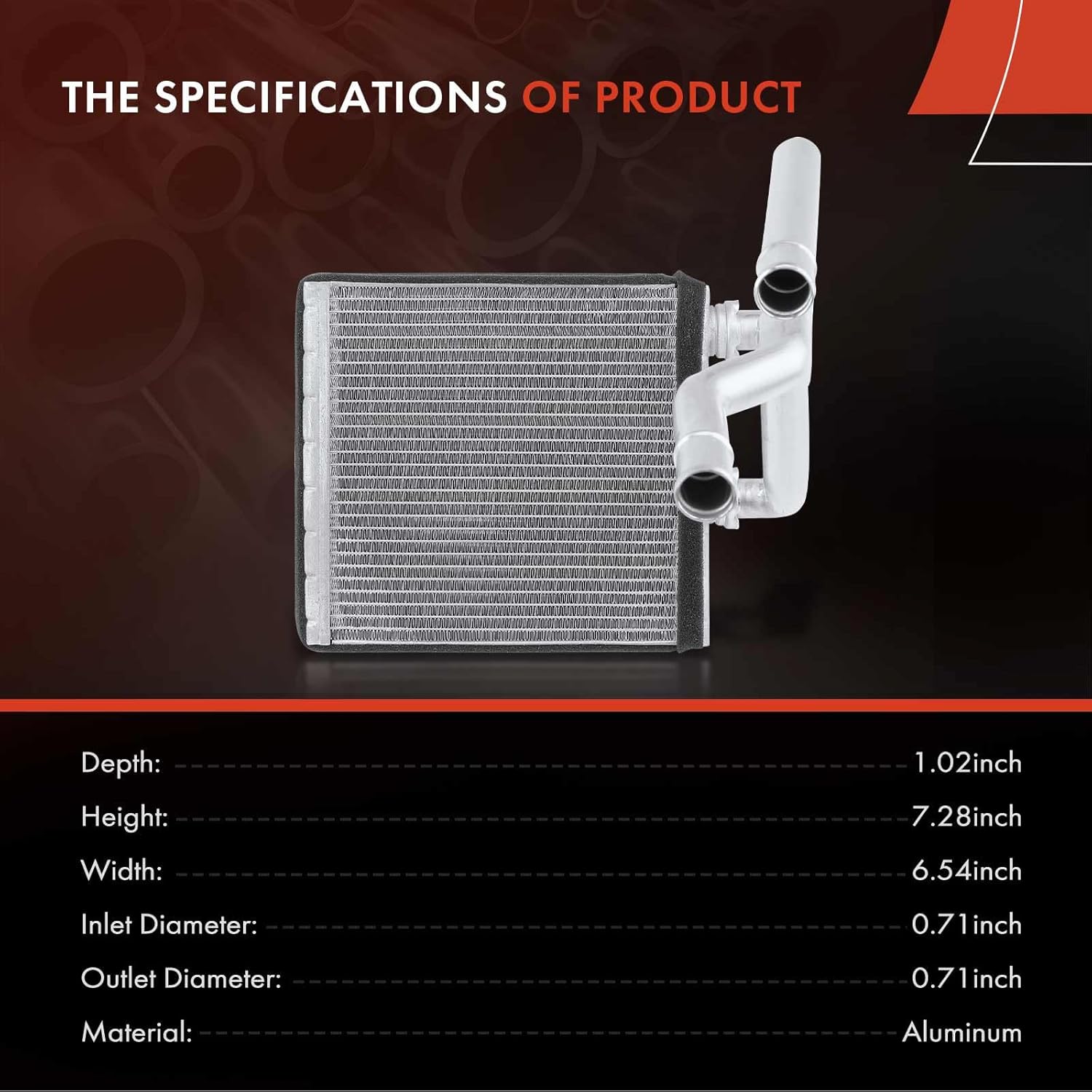 A-Premium HVAC Heater Core Compatible with Chevrolet City Express 2015-2018 & Nissan NV200 2013-2020, Replace# 271403LM0A