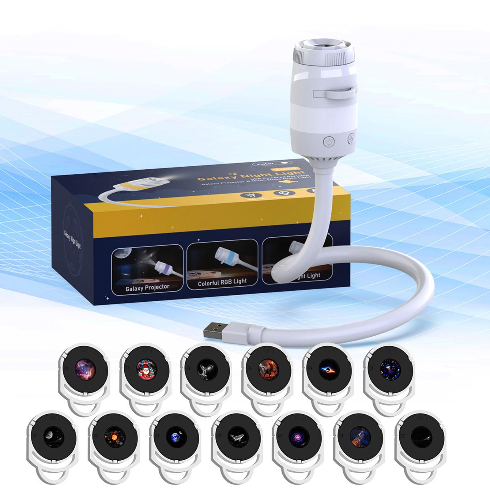 Lampada USB a proiezione stella, B