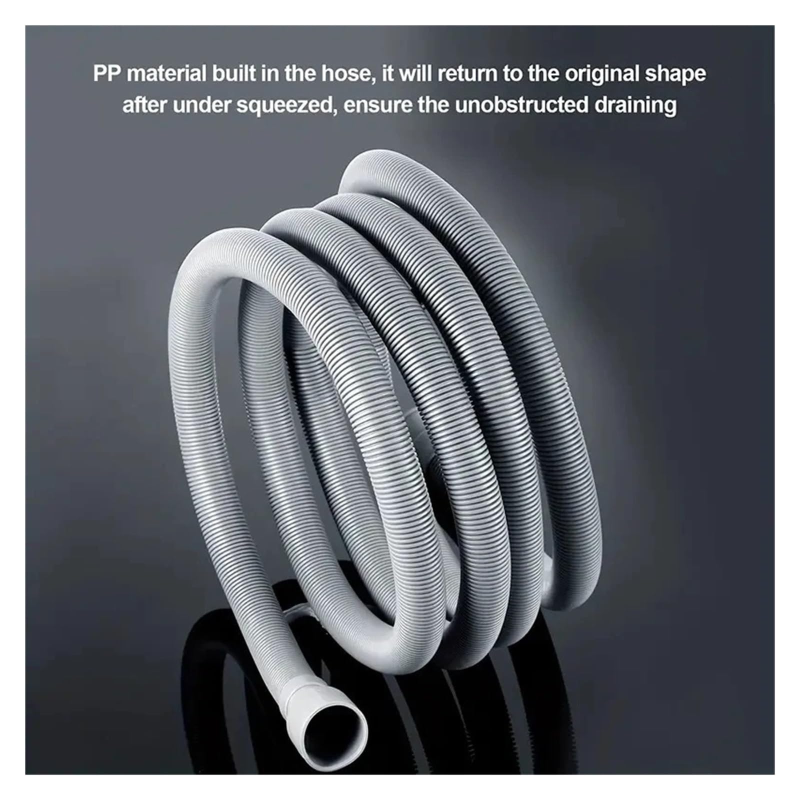 Tuyau de vidange flexible for lave-linge (1,5/2/3 mètres), kit d'extension for lave-vaisselle, tuyau ondulé for(3m)