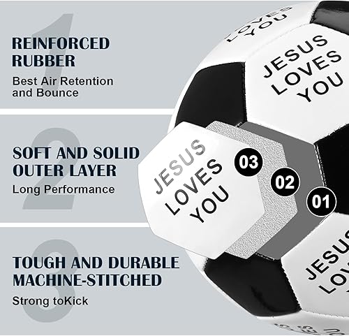 Miniatura 2 de Paquete de 2 pelotas de fútbol clásicas con bomba de inflador para interiores y exteriores, regalo ideal para jóvenes y adultos, deportes,