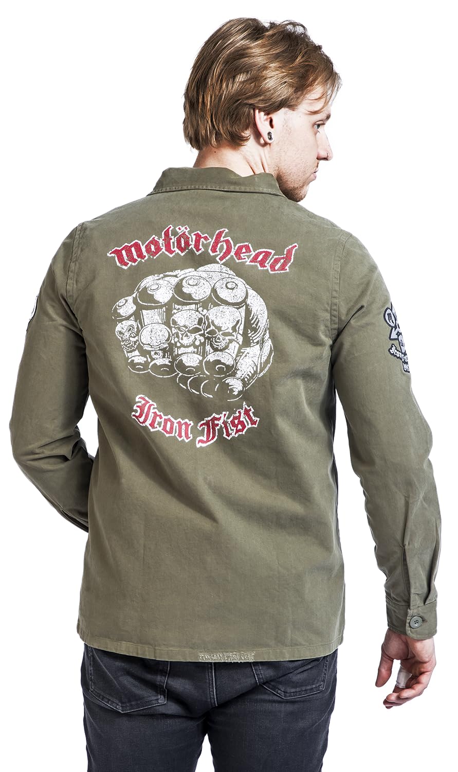 Motörhead Military Shirt - Shacket Männer Langarmhemd Khaki