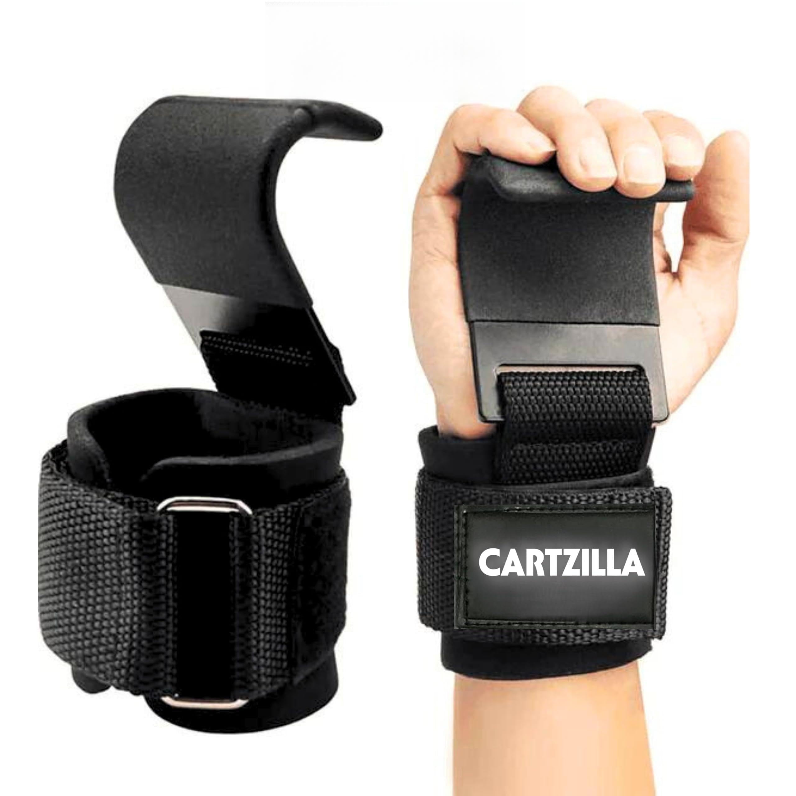 Weight Lifting Hooks with Wrist Support | Heavy Duty Gym Grip Straps for Deadlift Pull Up Strength Training Bodybuilding Fitness Workout Accessories-image-13