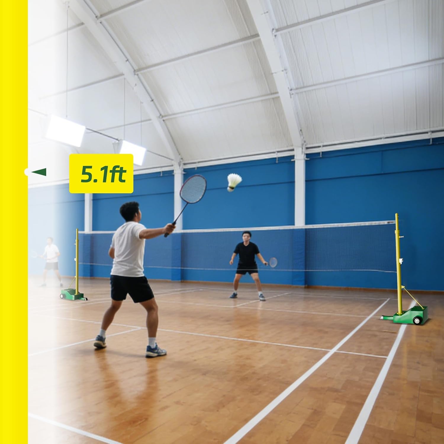 Badminton Net,Badminton Sets for for Kids Backyards Heavy Duty Badminton Frame Poles Indoor Outdoor, Portable Badminton Net for Driveway Stadium School Park