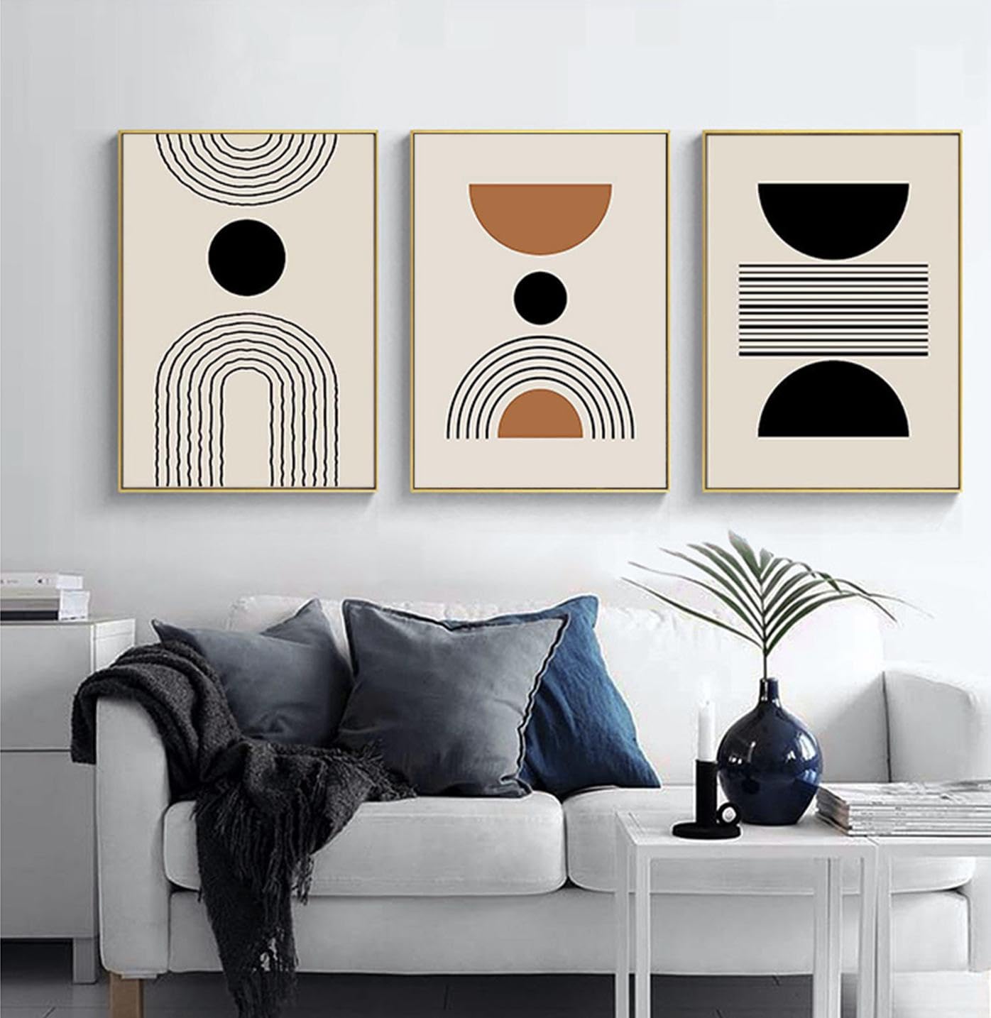 PYNVDD Canvas Poster, Modern Minimalist Abstract Wall Art, Bohemian Poster Set, Geometric Wall Decoration, No Frame (Picture - Image 2