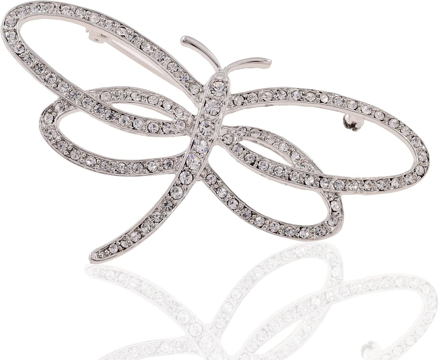 Lisa Hsieh Art Nouveau Dragonfly Rhinestone Brooch