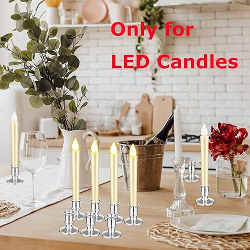 Miniatura 3 de Portavelas cónicos para ventana, candelabros tradicionales de plástico para centro de mesa, base de vela para Halloween, Navidad, boda, mesas de