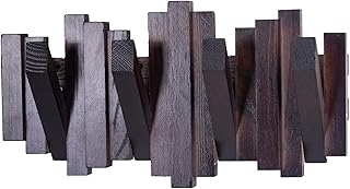 Natural Wood Wall Mounted Piano Coat Rack,Wall Coat Rack with 4 Hooks,Solid Wood Coat Racks, Piano Key Coat Rack