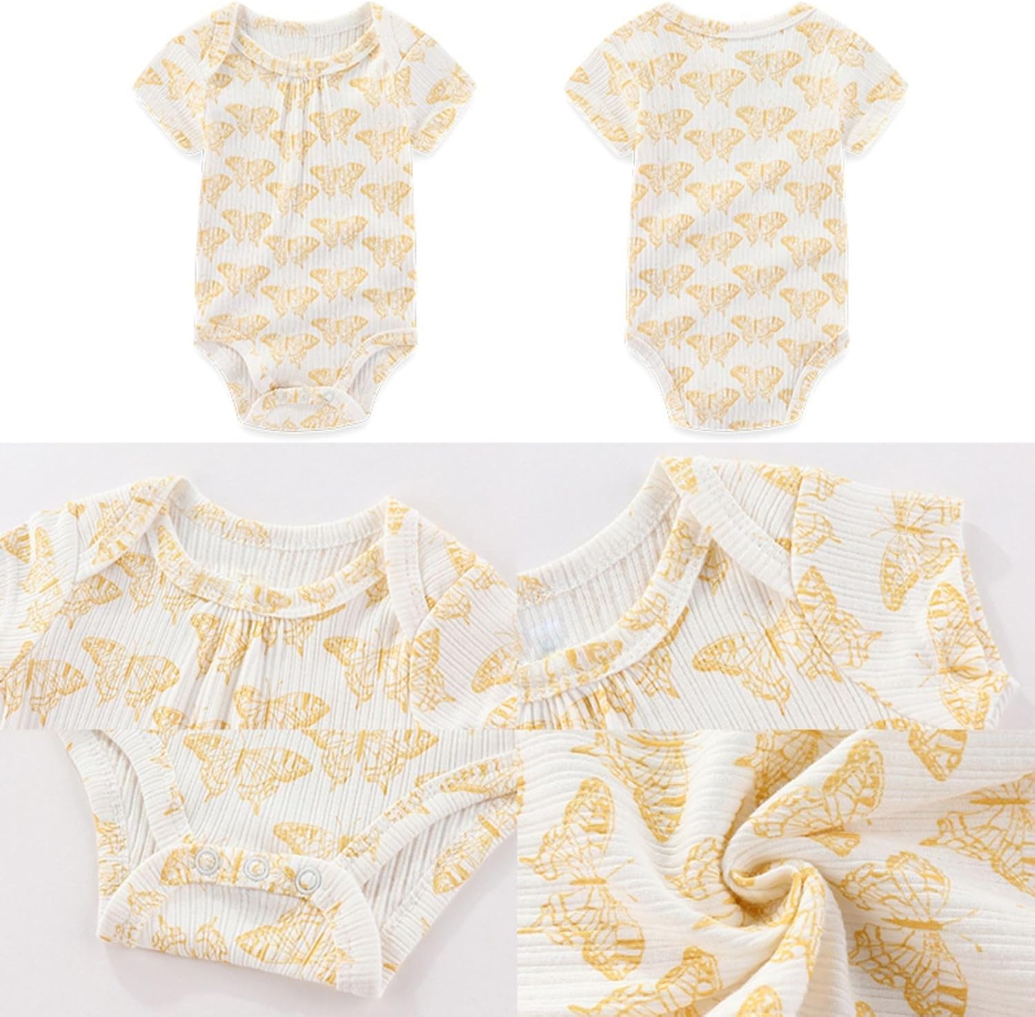 falianni Baby Boy Girl Layette Set 18 Piece Infant Essentials Must Haves Clothes 0-9 Month Rompers+Bodysuits+Hats+Socks
