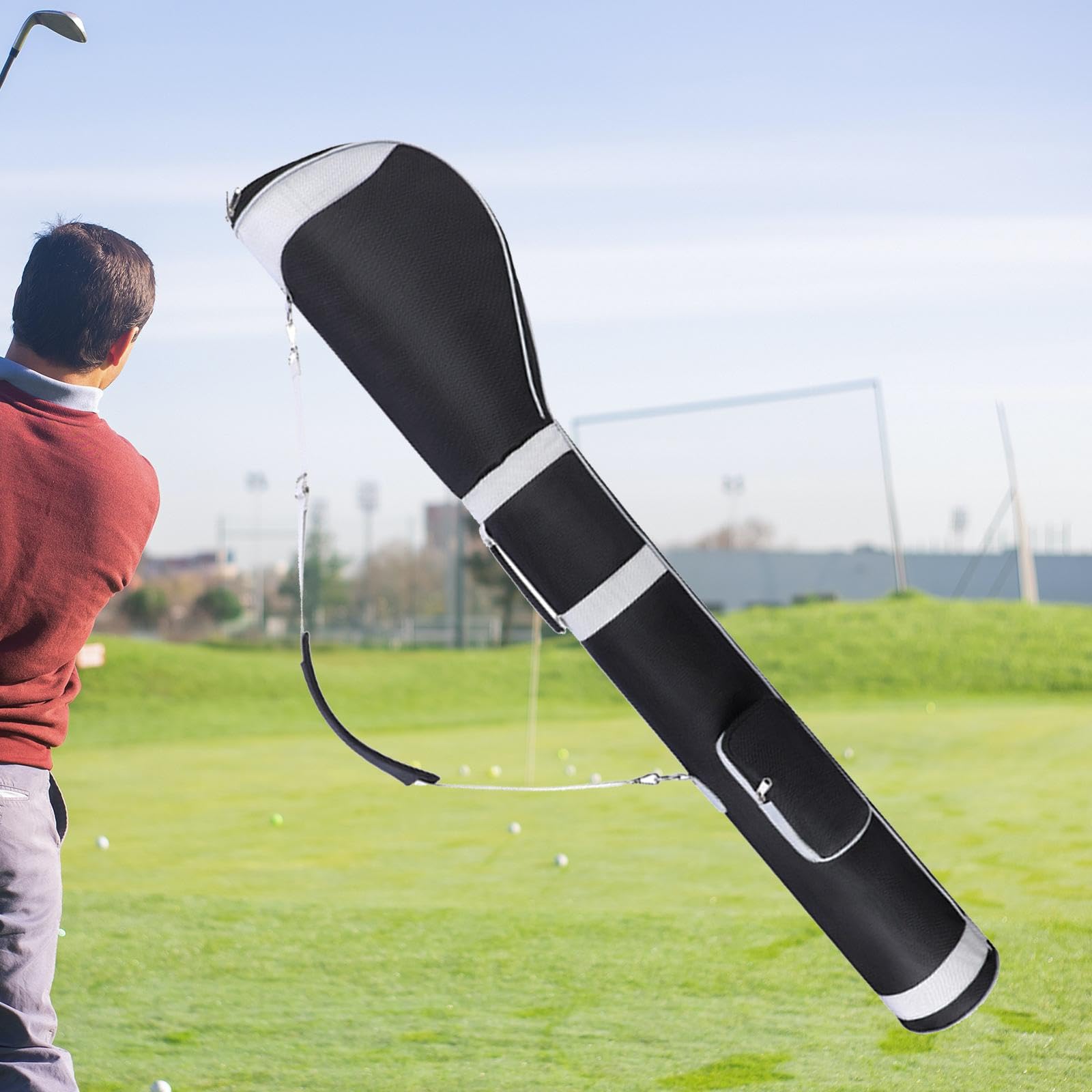 Golftasche Pencilbag Golfschlägertaschen mit abnehmbarem Schultergurt, Golf-Tragetasche, Golf-Reisetasche for Trainer, Golfschläger, Golfplatz, Damen und Herren Pencilbag Reisebag