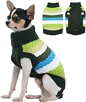 Vista 31 de Kuoser Suéter para perro, suéteres grandes para perros, cuello de tortuga para perrito, traje de Navidad y Acción de Gracias, chaleco de invierno