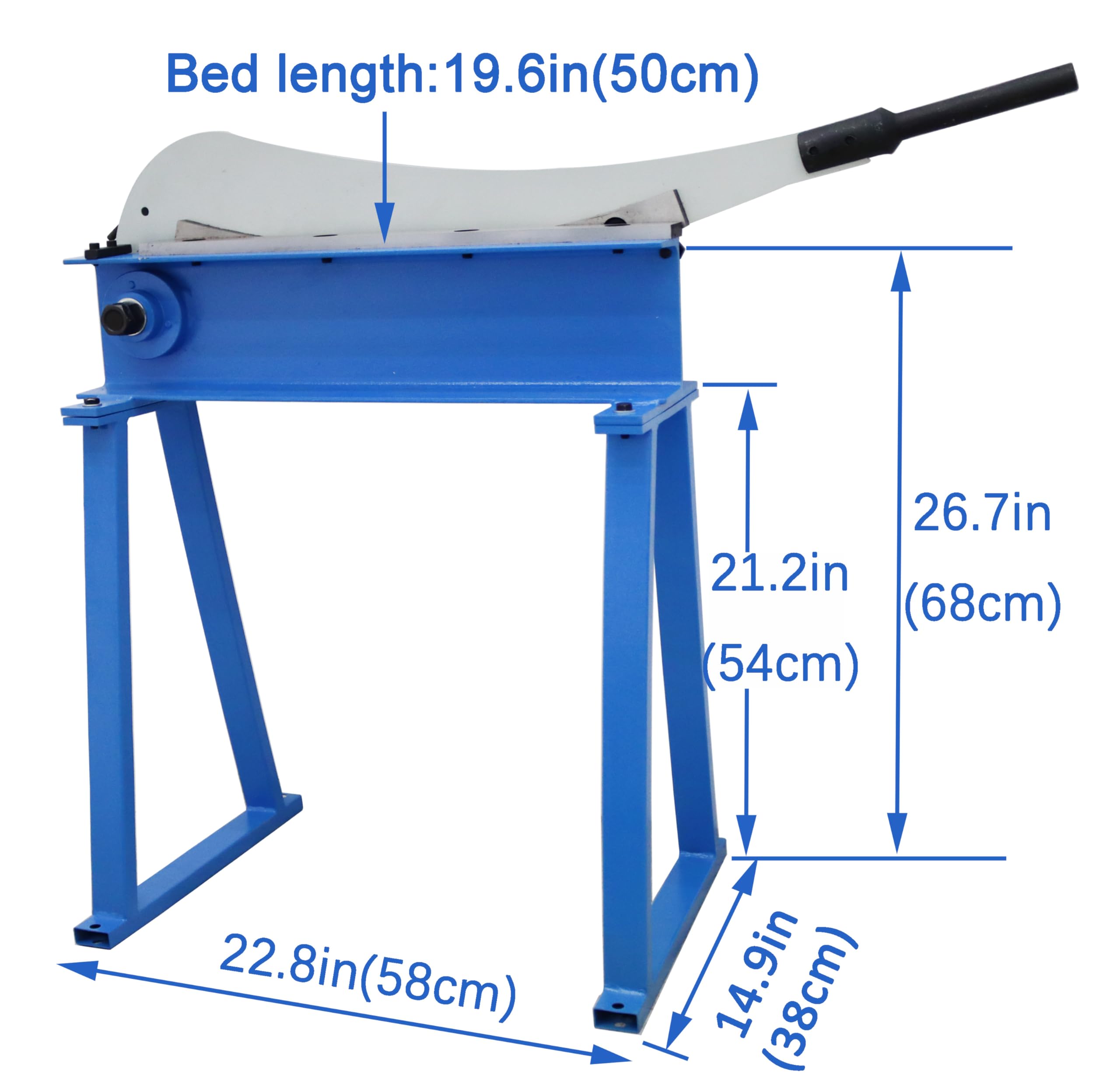 TECHTONGDA Manual Guillotine Metal Shear Gauge Sheet Plate Cutter Manual Cutting Machine for Metal Sheets and Plastic Sheets 19.6inch Long Blade