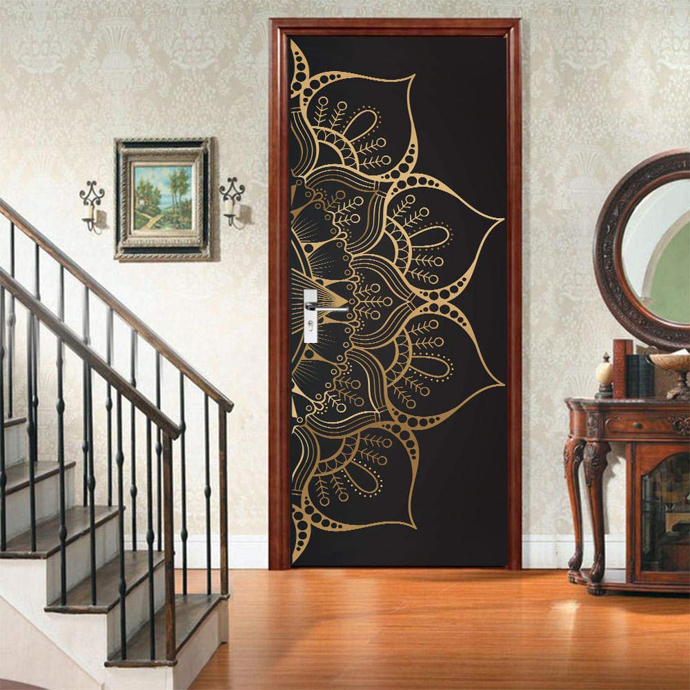 Pegatinas Decorativas 3D Para Puertas - Autoadhesivas Y Extraíbles - 3 Tamaños (77x200 Cm Aprox) Para Decorar Dormitorio, Salón O Oficina