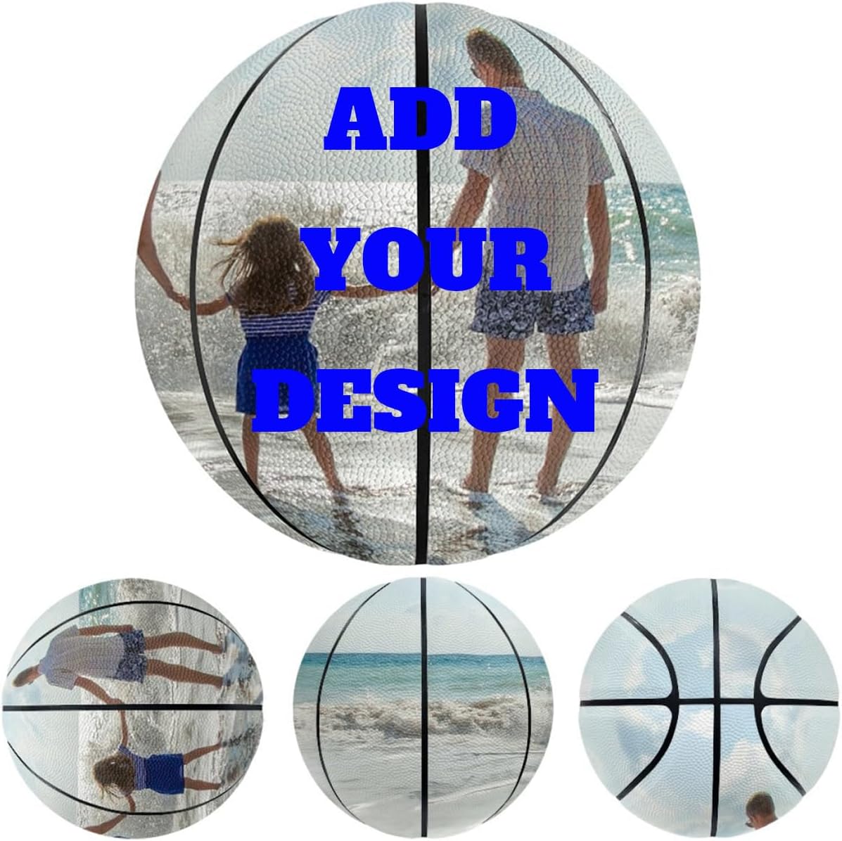 Personalized basketballs - Custom Photo Regulation Size Indoor Outdoor Basketball Gift for Coach, Dad, Any Fan - Any Image - Any Text - Any Logo