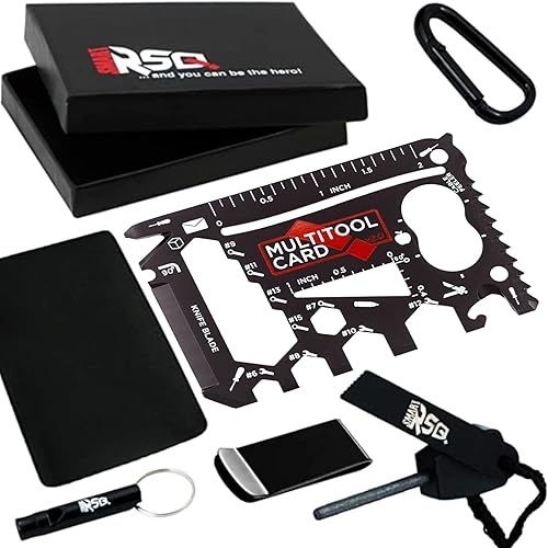 Miniatura 1 de Juego de regalo de tarjeta multiherramienta 37 en 1, multiherramienta de tarjeta de crédito negra con herramientas y accesorios multifunción. El