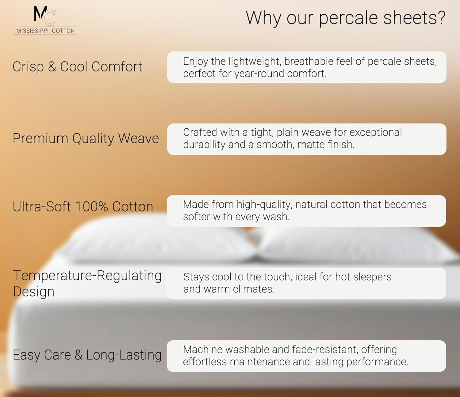 Twin XL Fitted Sheets 2 Pack 100% Percale Cotton 600 Thread Count 16 Inch Deep Pocket Bedding Set Fitted Sheet with Pillowcases for College Dorms and Adjustable Bed Light Grey