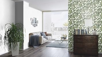 Erismann Paradiso Wallpaper Jungle Green Leaves Paradise Tropical Feature Vinyl