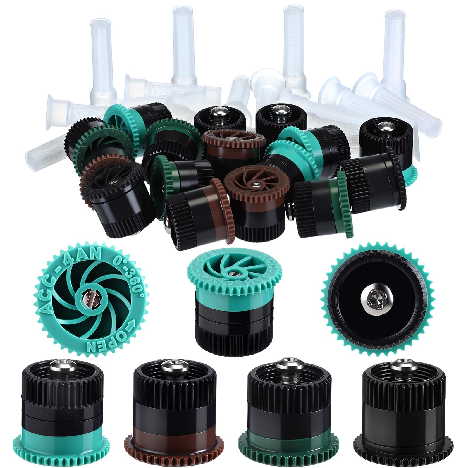 Honoson 16 Pcs Sprinkler Heads Replacement, 4/8/12/15 Van, 3 Color โ image 1