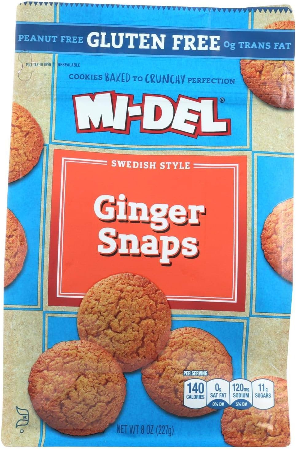 Midel Ginger Snaps, Gluten Free - 8 Ounce (Pack of 8)