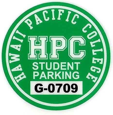 Amazon Co Jp ハワイアン雑貨 ハワイ雑貨 Hid ハワイアンアイランドデザイン パーキング パーミット ステッカー Hawaii Pacific College ハワイ お土産 車 バイク