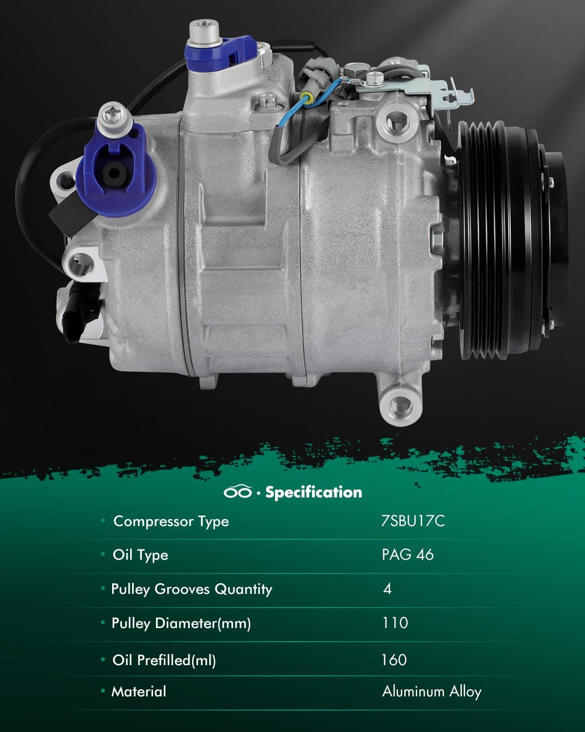 SCITOO AC Compressor for BMW for 550i 4.4L 2011 2012 2013 2014 2015 2016, Fast Cooling Air Conditioner Compressor for BMW for 650Ci 4.8L 2011