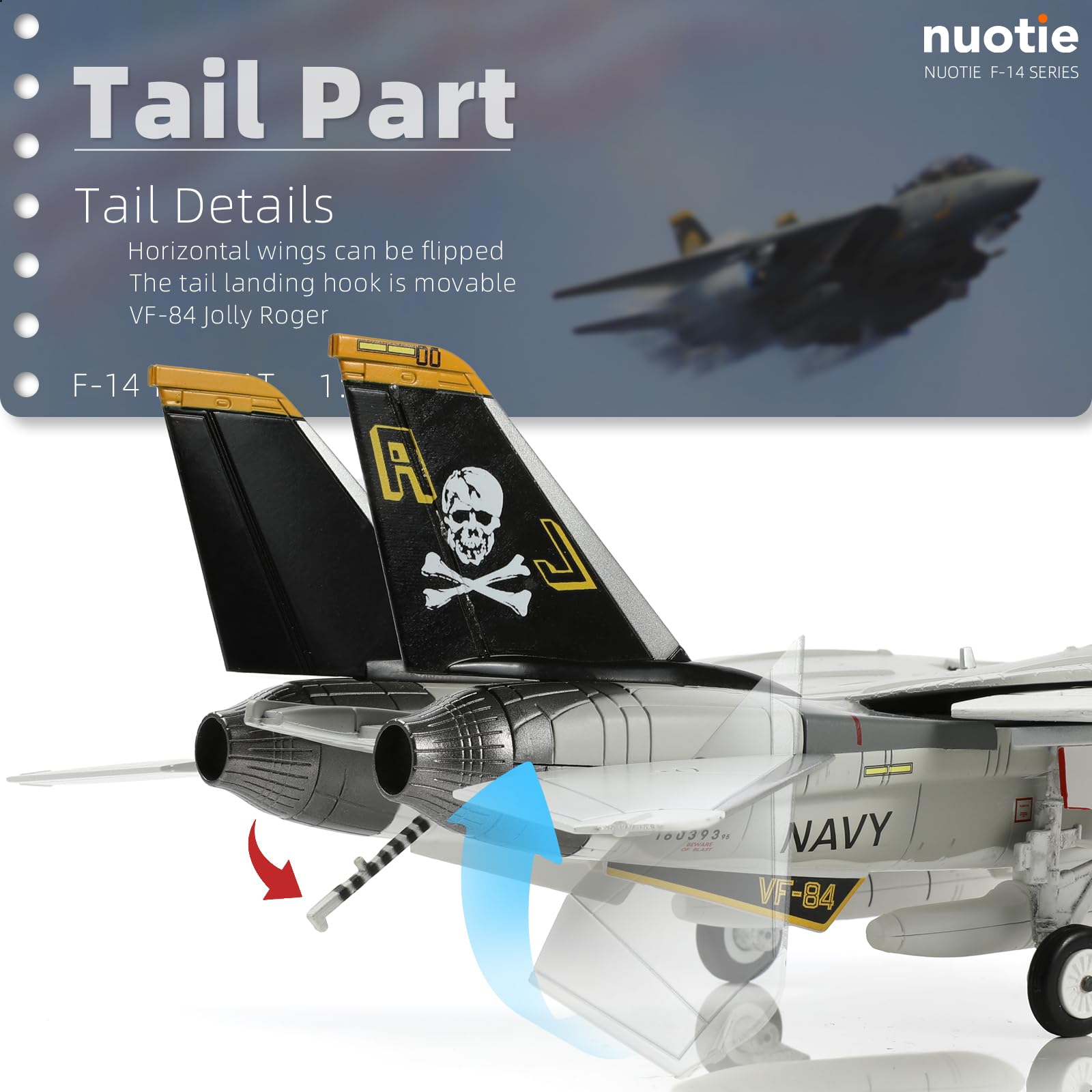 Amazon.co.jp: NUOTIE 1:72米海軍 F-14 トムキャット 合金モデル VF-84