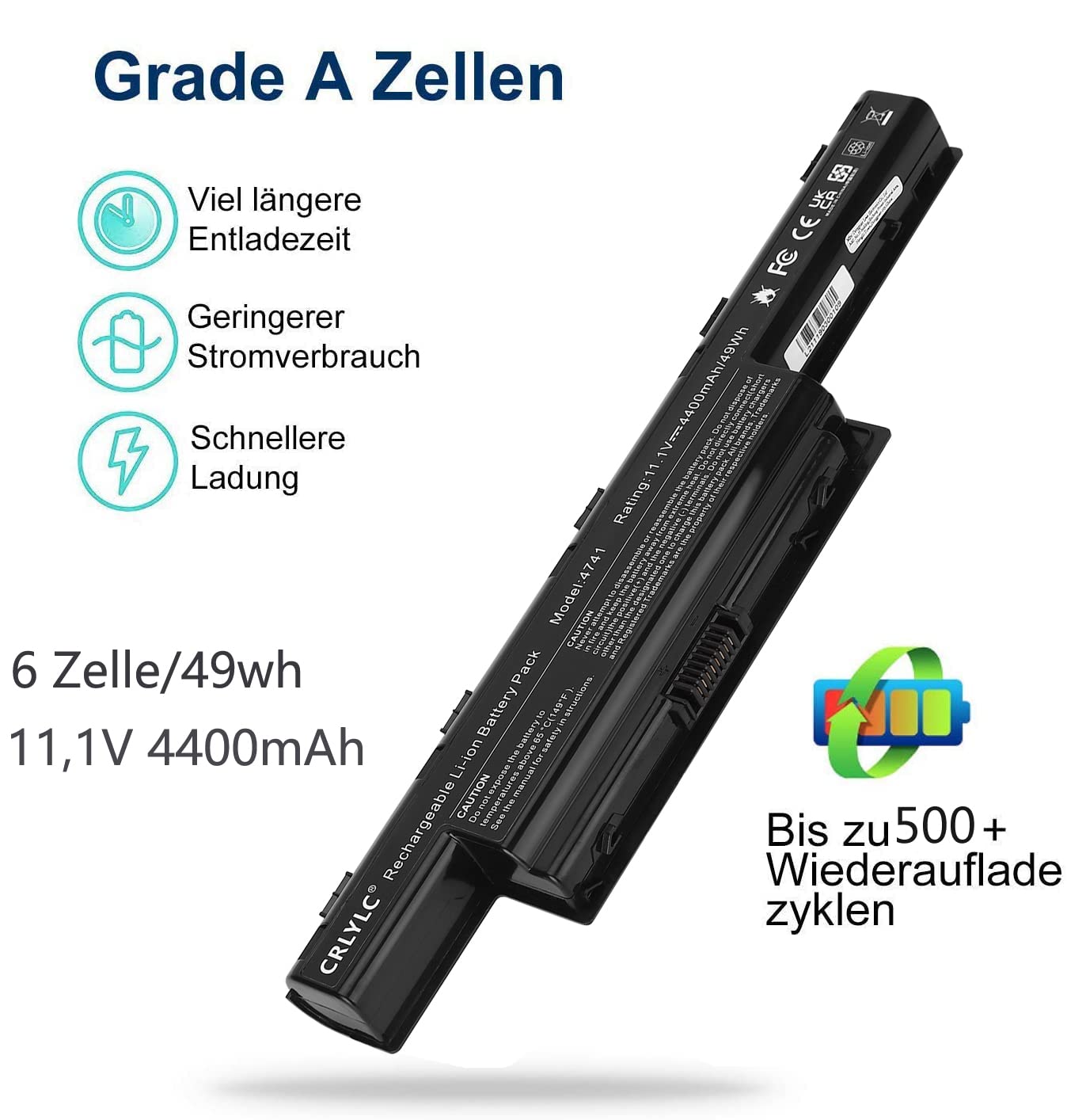Batterie AS10D31 AS10D3E AS10G3E AS10D41 AS10D51 AS10D56 AS10D61 AS10D71 AS10D73 AS10D75 AS10D81 pour Acer Aspire 5250 5551 5552 5733 5741 5741G 5742 5742G 5742Z 5749 5749Z 5750 5750G 5755G