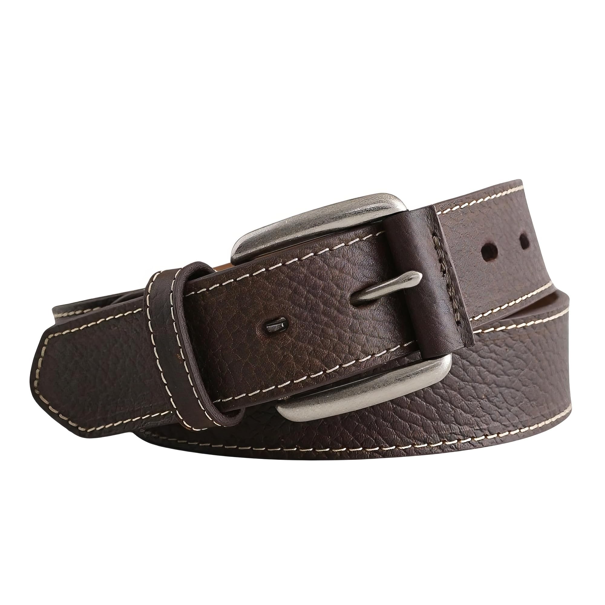 ARIAT Men's Leather Contrast Stitched Roller Belt, Brown, 46