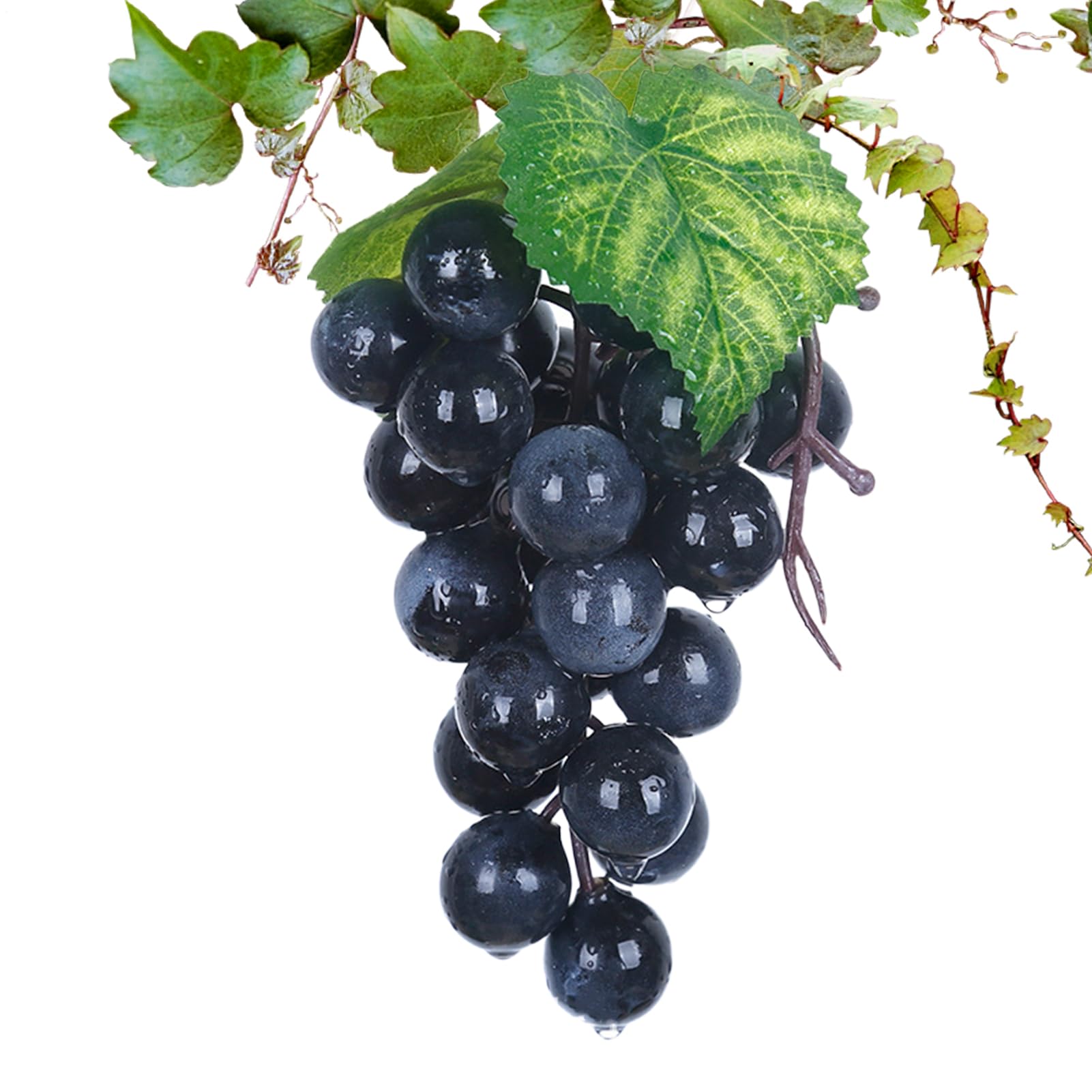 Genérico Uvas Falsas, Racimos Uvas Artificiales, UVA Fruta Falsa, Apoyos Artificiales de la Fruta Decorativas, para Usar en Mesas, Restaurantes, Interiores, Exteriores, Cocinas, Bodas
