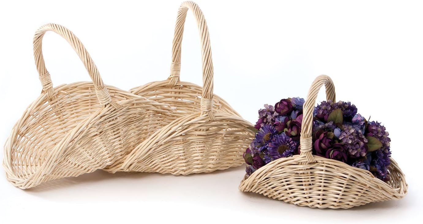Skalny 3 Piece Peeled Willow Fireside Baskets Set, 14 x 10