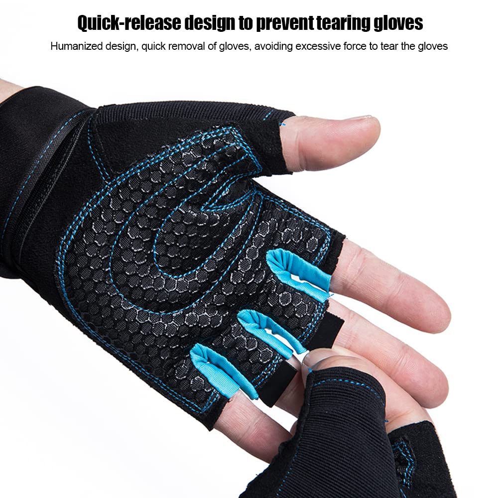 1 par de guantes de gimnasio, guantes de levantamiento de pesas, entrenamiento de culturismo, deportes, ejercicio, ciclismo, deporte, entrenamiento, guante para hombres y mujeres, naranja, XL