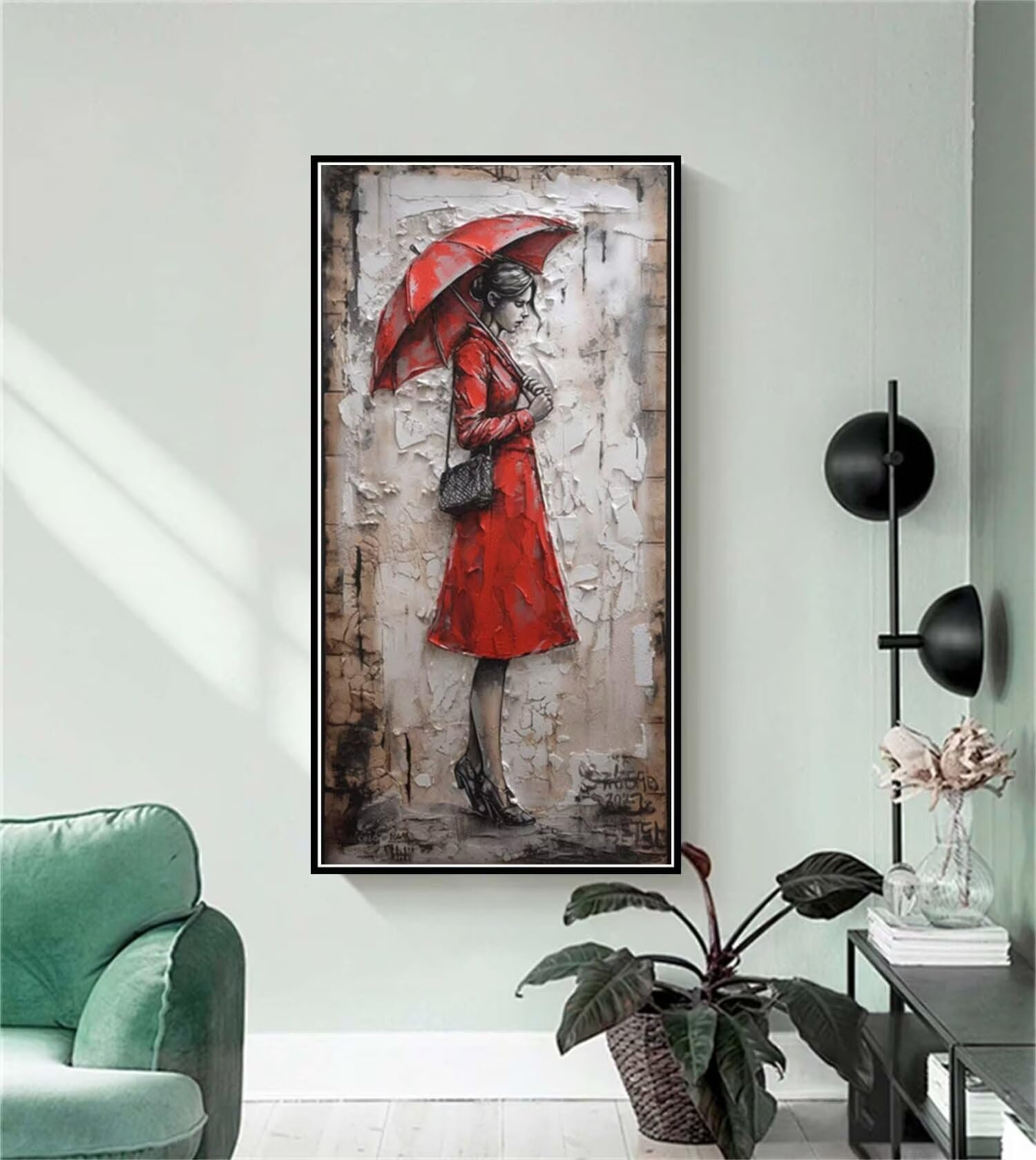 Heeboode Zestaw do malowania diamentowego 5D "zrób to sam" diamentowy obraz według liczb, diament, duży obraz, Budda Full Drill Decoration dla dorosłych dzieci, haft, Home Wall Décor-Square Drill,70 x 140 cm