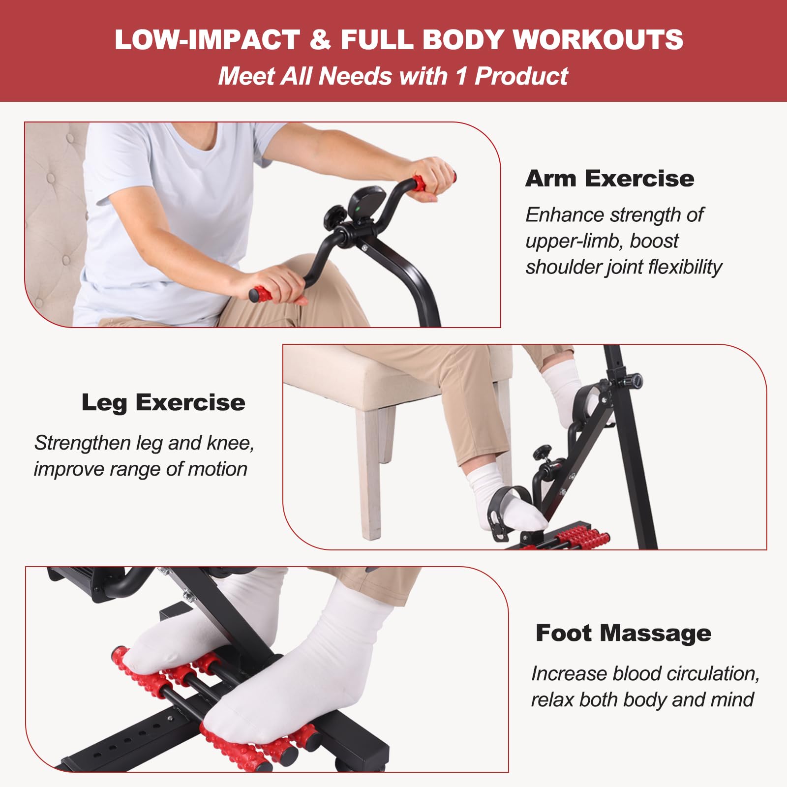 Senior Pedal Exerciser - Full Body Workout -2 Senior Pedal Exerciser - Full Body Workout -2