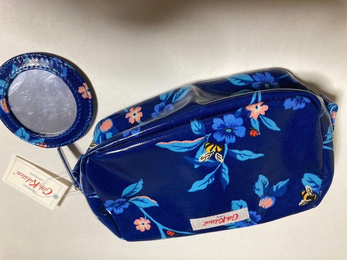 Amazon.co.jp: キャスキッドソン ミラー付きミニポーチ ブルー系