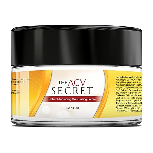 The ACV Secret Skin Moisturizer - Crema hidratante con vinagre de sidra de manzana, ácido hialurónico, aceite de ricino y más, protege y restaura la