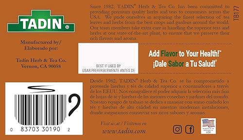 Vista 13 de Tadin Herb & Tea Co. Mezcla de té de Jengibre, sin cafeína, 24 bolsitas de té, Paquete de 6