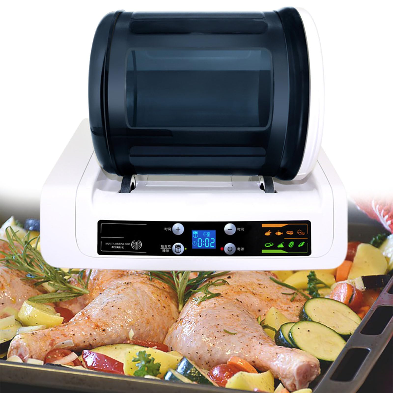YXYLJOZ 15 Minute Vacuum Tumbler Marinator for Meat Vegetable, LED Display, Professional Chef Technology, Auto Shut Off
