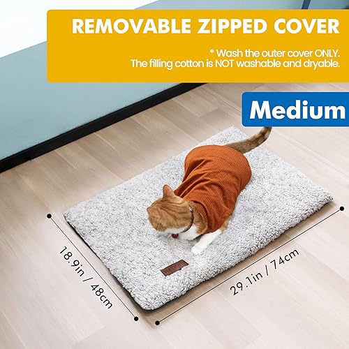 Miniatura 5 de Cama autocalentable para gatos y perros, alfombra autocalentable de 29.1 x 18.9 pulgadas, almohadilla térmica extra cálida para mascotas